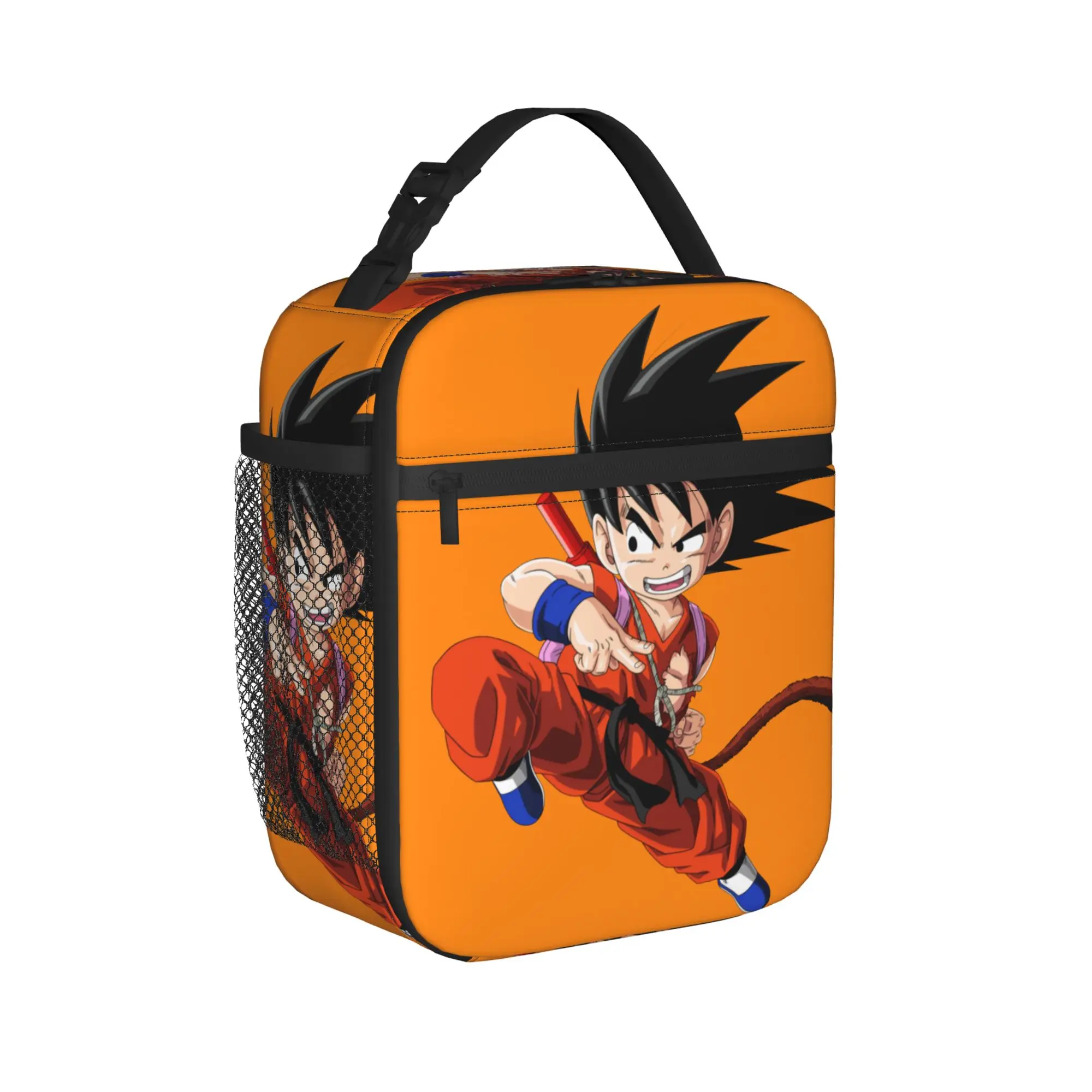 Kid Goku Isolierte Lunchtaschen, Kühltasche, wiederverwendbar, Lunchbehälter, Kakarot DBZ Manga, Lunchbox mit hoher Kapazität, Tragetasche für Büro, Picknick
