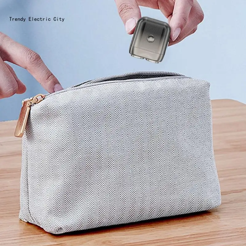 ماكينة حلاقة كهربائية للسفر R9CD بحجم الجيب قابلة للغسل وقابلة لإعادة الشحن للرجال إلكترونية محمولة لاسلكية لحلاقة الوجه واللحية