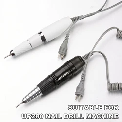 Makartt Nail Drill Handpiece for Up200 Machine Professional Electric File Remove Gel Polish Poly Nail Gel Black /White
