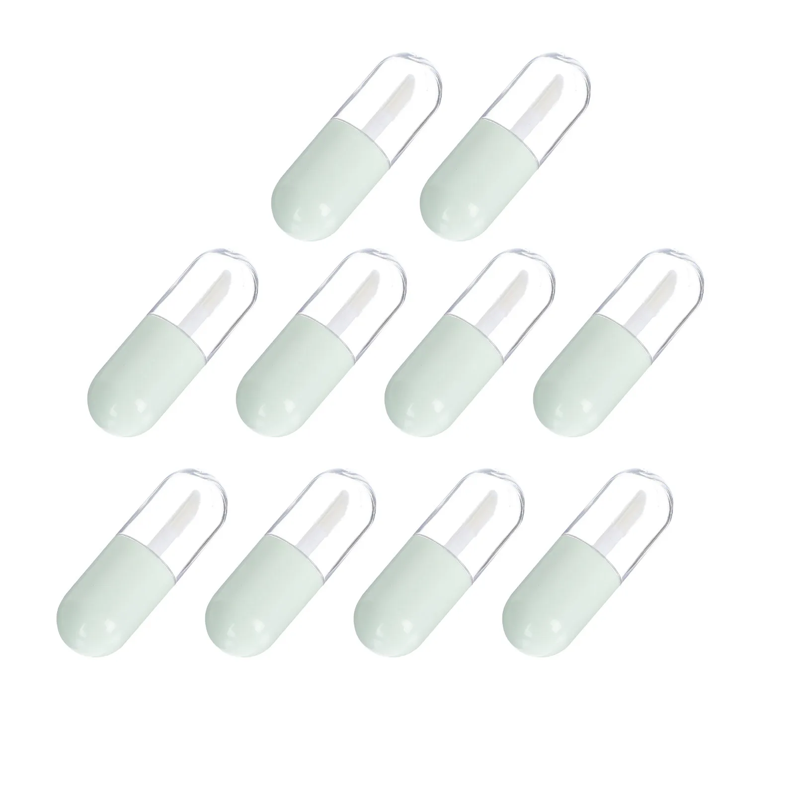 10Pcs Mini Lip Gloss Containers Portable Refillable Lip Oil Bottles Compact Travel Tubes Small Lipstick Bottles
