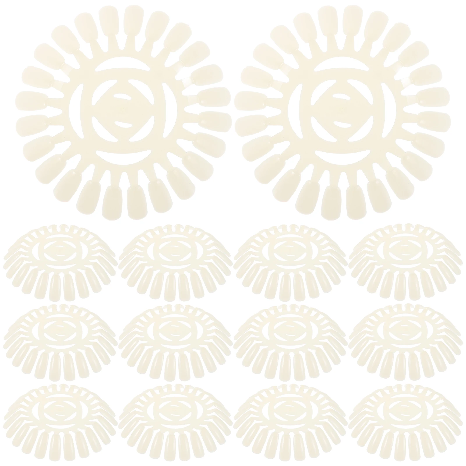 

20 Pcs Nail Color Card Plate Gel Polish Chart False Display Wheel Tips Dish Sample Flower