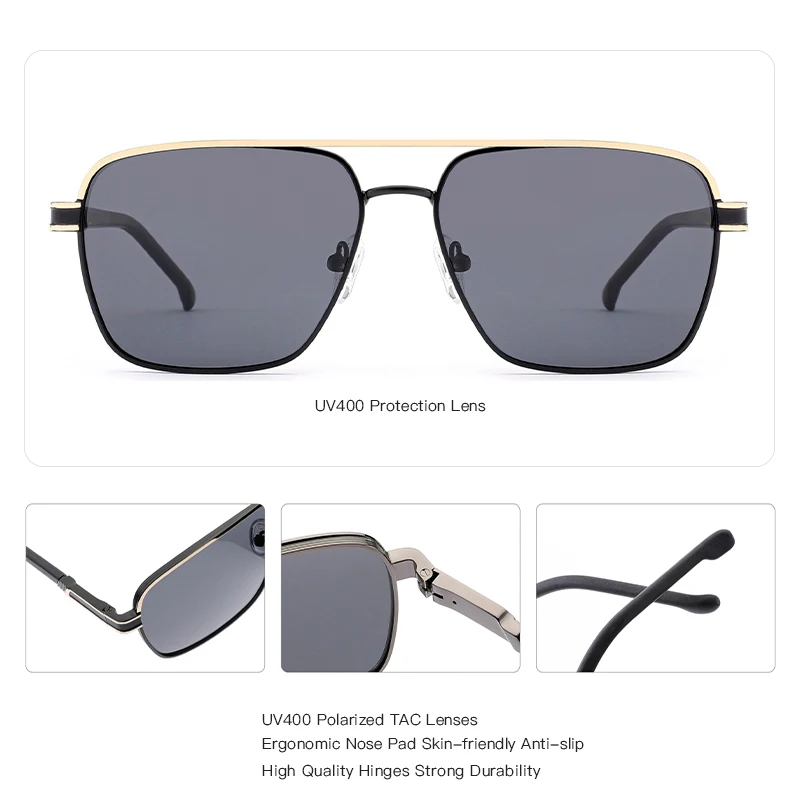 Bluemoky モダンなメタルアビエイター偏光処方サングラス女性のためのトレンド Uv400 保護パイロット矯正サングラス