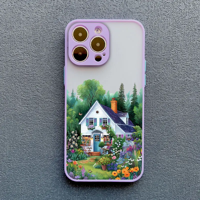 Wunderschöne Natur-Wald-Baum-Buchhandlung Handyhülle für iPhone 14 13 12 11 Pro Max 17 15 16 Pro Max 14 Plus Mini XS X XR Schutzhüllen – Detail 6