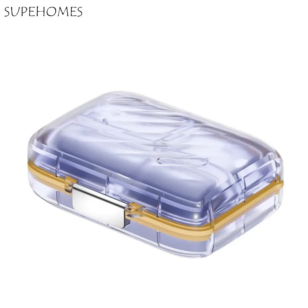

with Cover 7Grids Pill Box Food Grade Subpacking 7 Days Medicine Storage Box Light Resistant Moisture-proof Weekly Pill Case