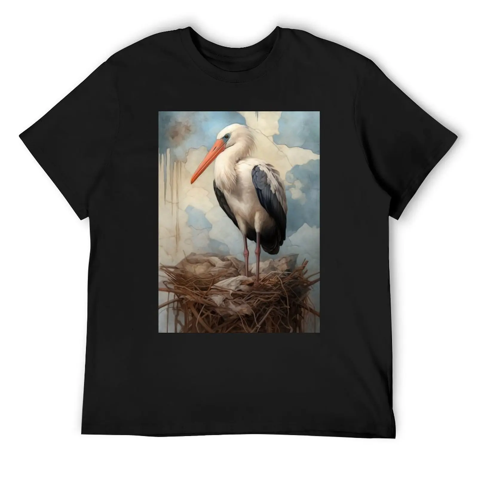 

Stork Portrait I T-Shirt anime figures customizeds outfits for men