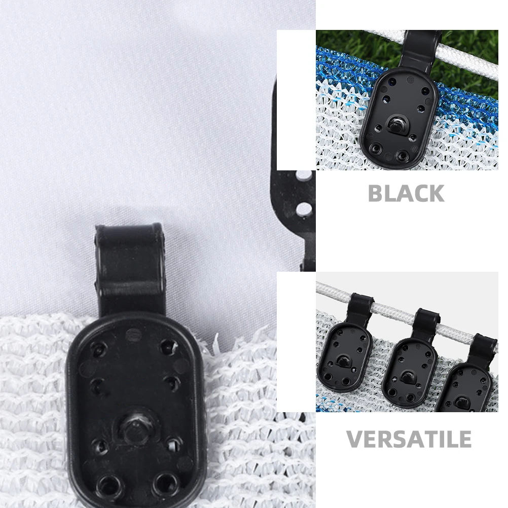 50pcs Shade Net Clips for Greenhouse Terrace Sunshade Fixing Black Garden Nets Plant Buckle Agricultural Film