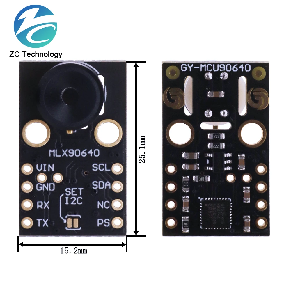 Imagem -02 - Imagem Térmica Infravermelha Sensor de Temperatura ir Matriz Infravermelha Termométrico Dot Matrix Módulo Mlx90640 32x24