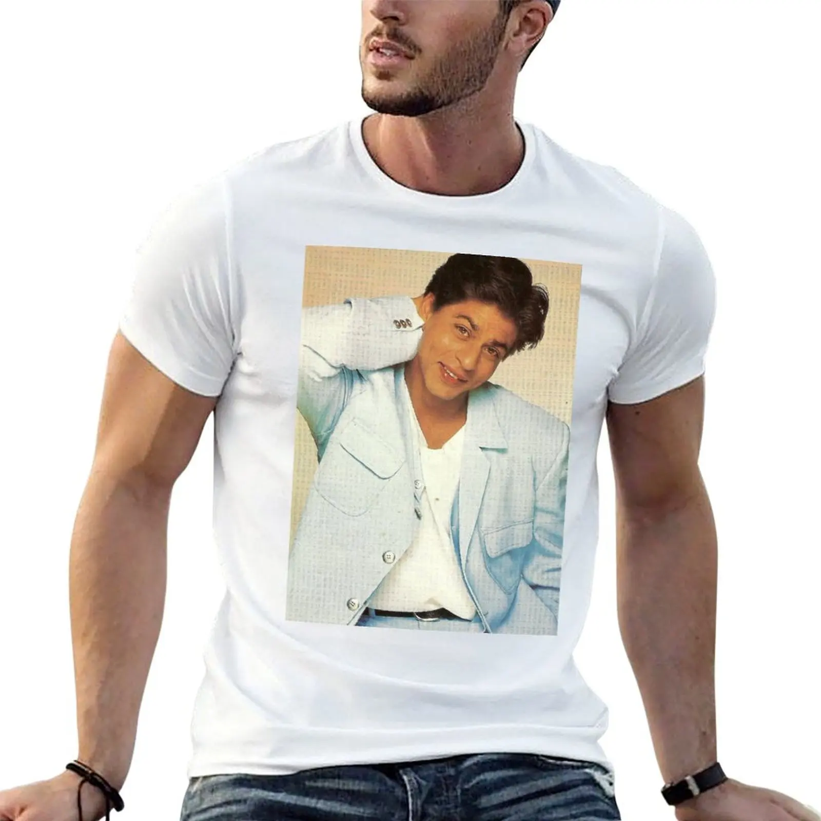

shahrukh khan T-Shirt luxury designer oversize t-shirts man T-shirts man tees plus size men clothing