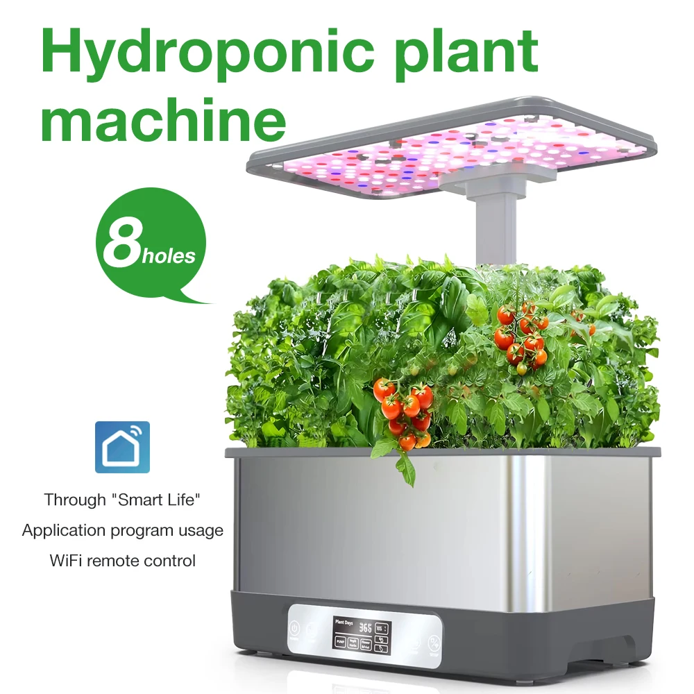 

Tuya WiFi 8 Holes Hydroponics Growing System Smart LED Grow Light Indoor Plant Growing Gardening Self-Watering Touch Screen