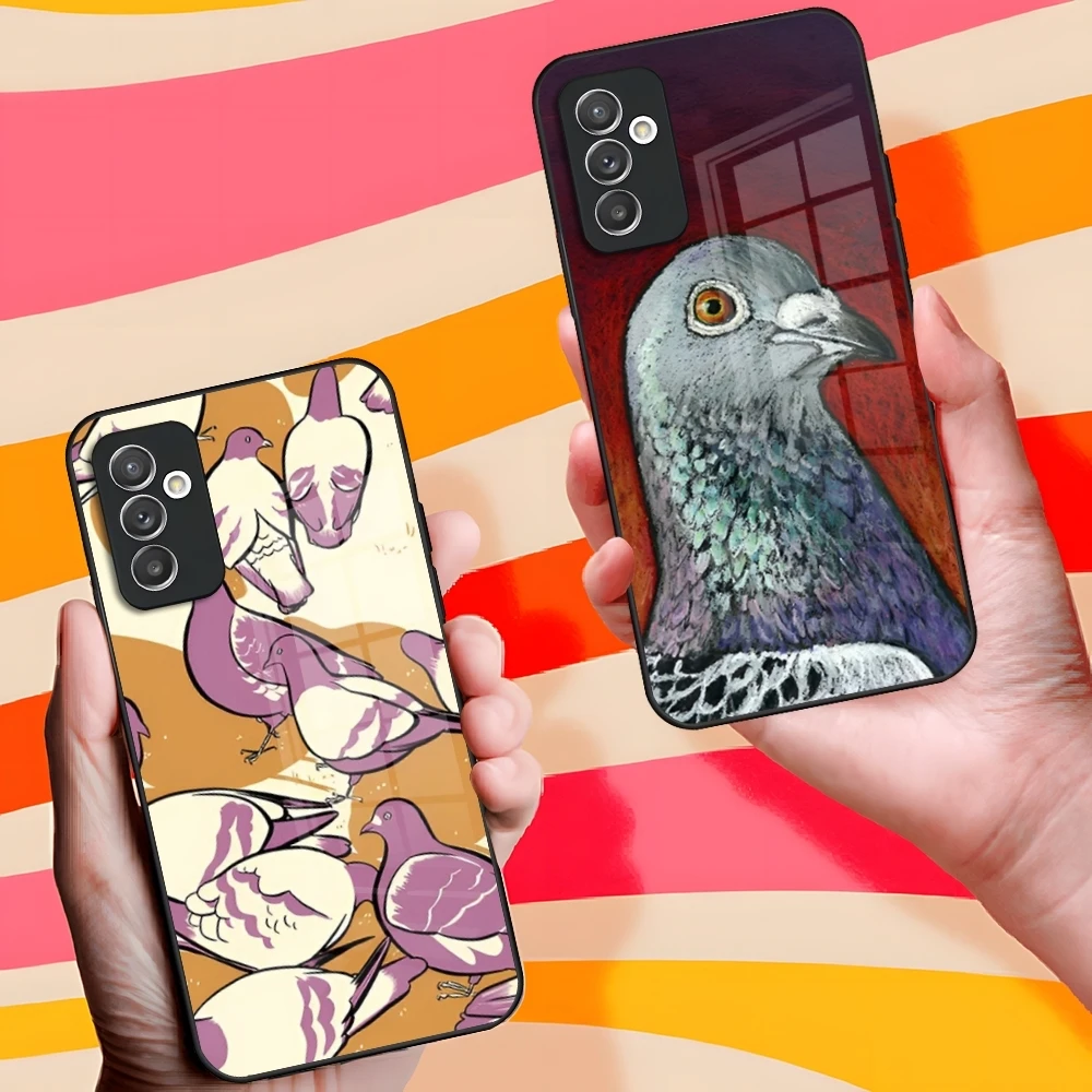 Pigeons Collage Phone Case for Samsung A15 A25 A35 A55 A14 A12 A22 A32 A52 A11 A21 A31 A51 A05 A24 A34 A54 A13 23 A33 A53