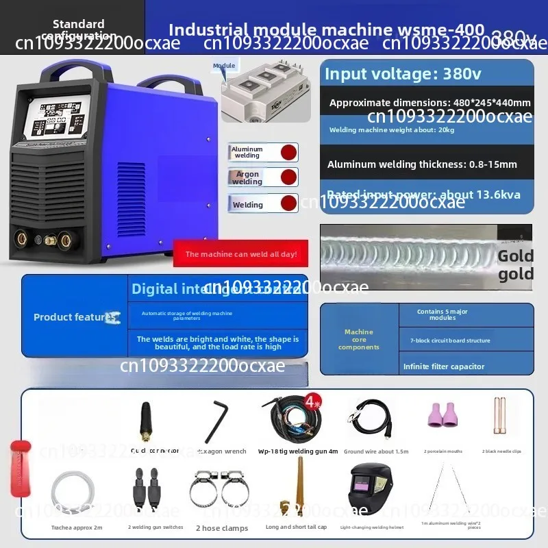 WS-250 Aluminum Welder Professional AC/DC 220V Argon Arc Welding Machine For Welding Aluminum Alloys