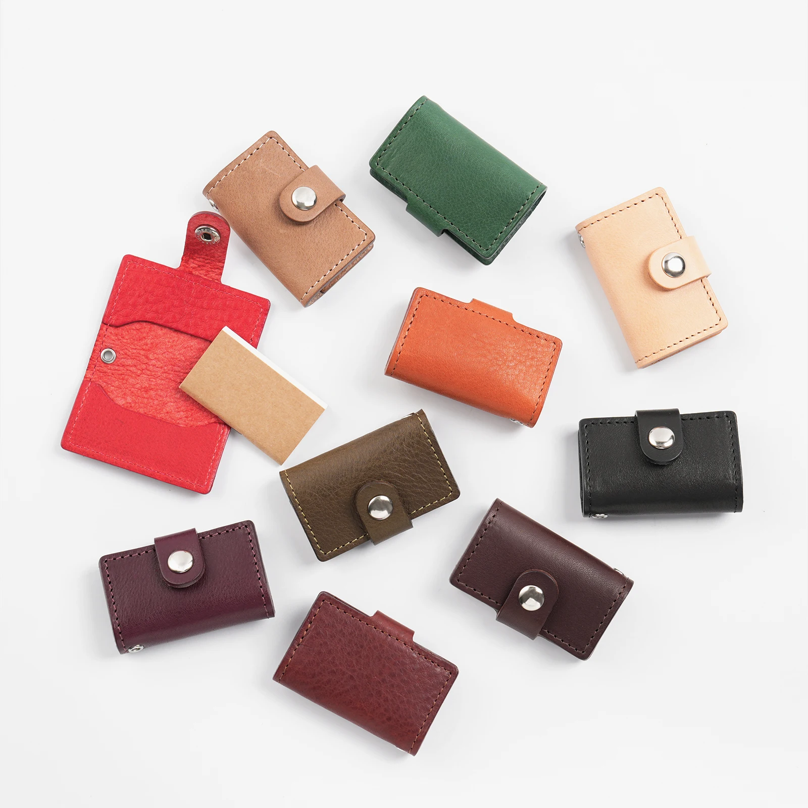 Super Mini Genuine Leather Notebook Planner Keychain Handmade Cowhide Tiny Journal Paper Wax Rope Pendant Micro Diary Charm - view 2