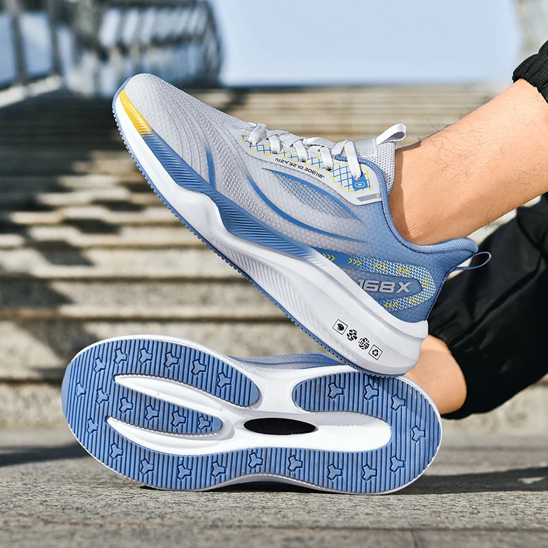 

Men's Shoes Breathable All-match Mesh Shoes Sports Carbon plateShoes Men's All-match Wear-resistant Running Shoes for Men