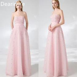 Customized Formal Gown Dearin Strapless A-line Floor Length Skirts Sleeveless Bespoke Occasion Dresses Prom Saudi Arabia Evening