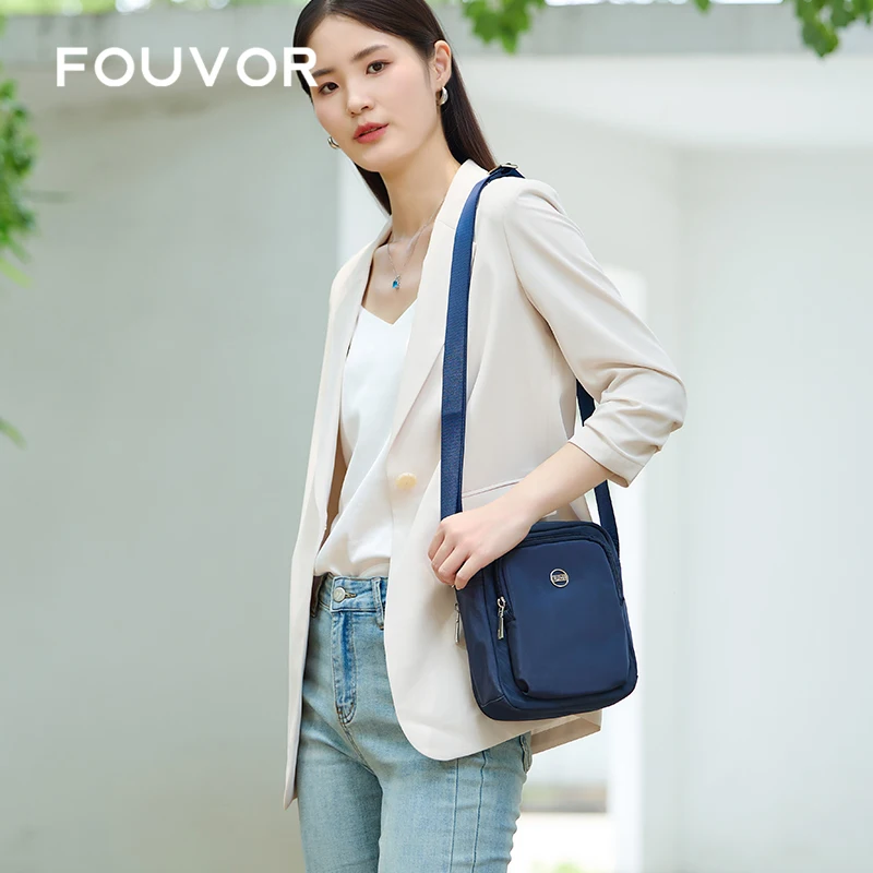 

Fouvor Small Women's Shoulder Bag Nylon Fashion Canvas Sports Lightweight Crossbody Bags Casual Oxford Waterproof Bags 6105-05
