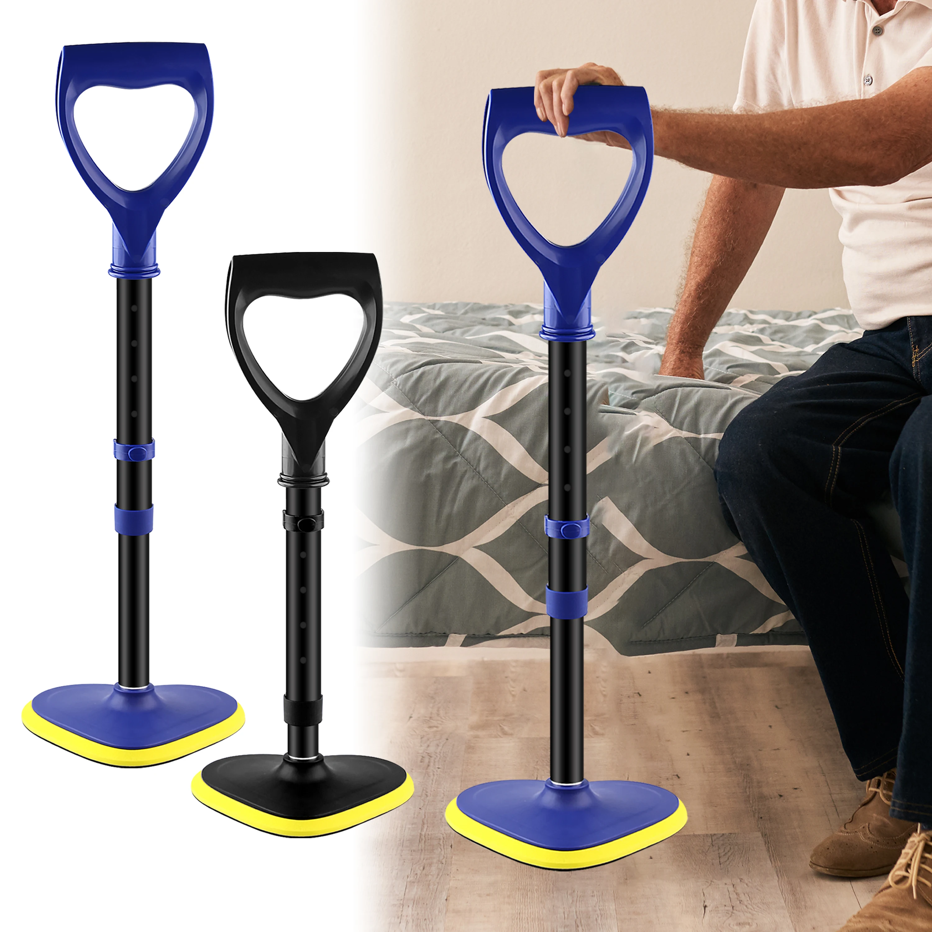 Adjustable standing assistive device, 1 piece, mobile assistive tool, standing assistive device for the elderly