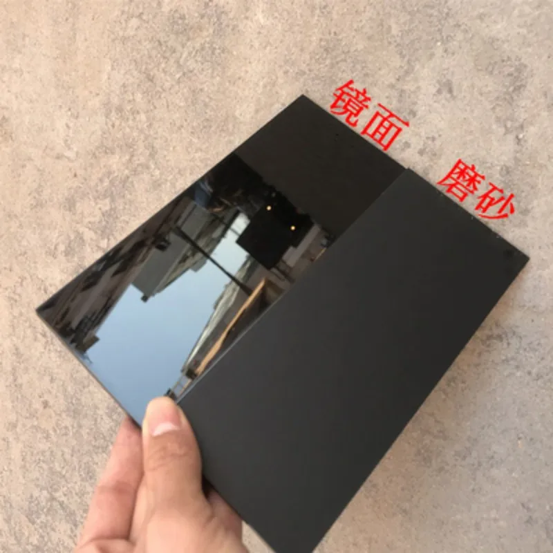 Acrylic Board Glossy Pure Black Plastic Sheet Organic Glass Polymethyl Methacrylate 1mm 3mm 8mm Thickness 200*200mm