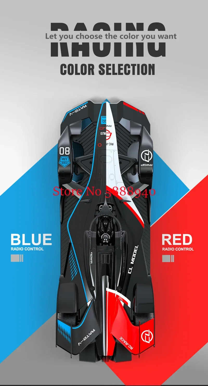 

1:10 51 см, большой размер, формула 1, гоночный автомобиль с дистанционным управлением, 2,4G, имитация внутреннего светодиодного освещения, высокоскоростная радиоуправляемая модель автомобиля, игрушки