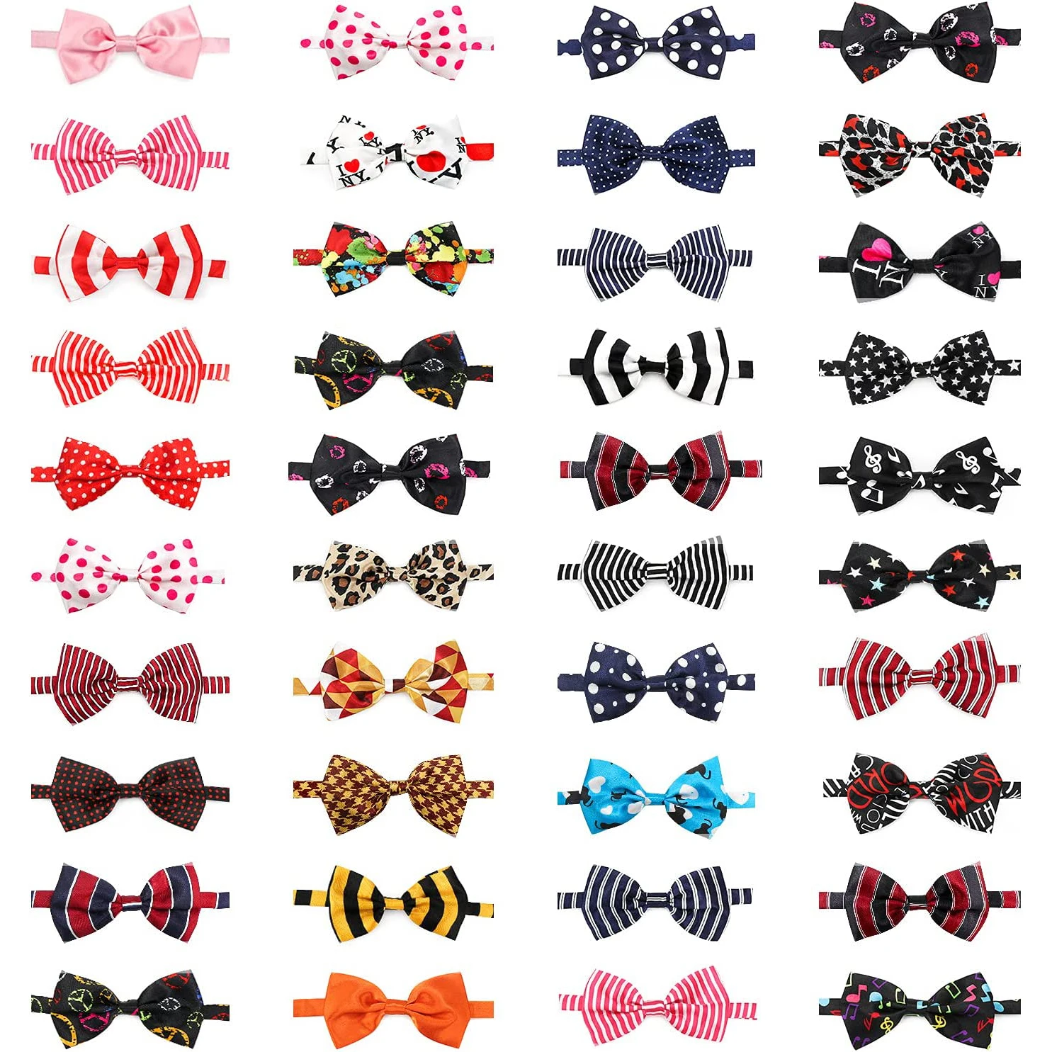 50pcs Big Dog Tie Wholesale Pet Dog Bowtie Neckties Pet wedding decoration Dog Collar Bow Tie Pet Supplies Dog Accessories