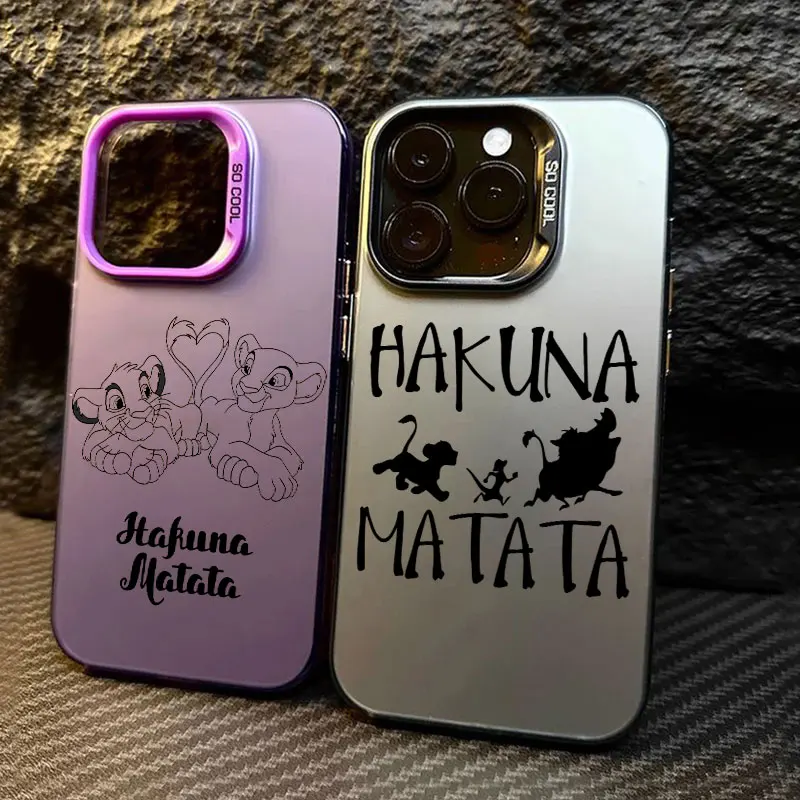 

The Lion King HAKUNA MATATA Disney Phone Case For iPhone 11 12 13 14 15 16 17 Pro Max 16e 17E 17 Air Plus Mini Fundas Back Cover