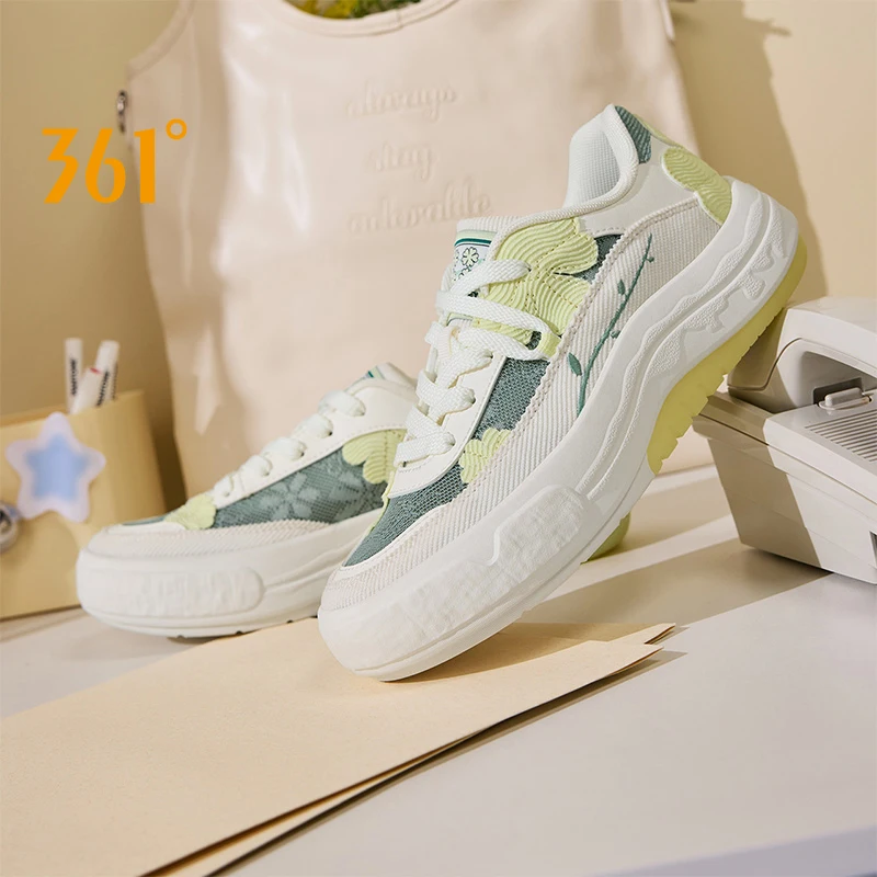 361 Degrees Women Board Shoe Spring New Breathable Versatile Anti-slip Thick-soled Lightweight Durable Female Sneakers 682526608