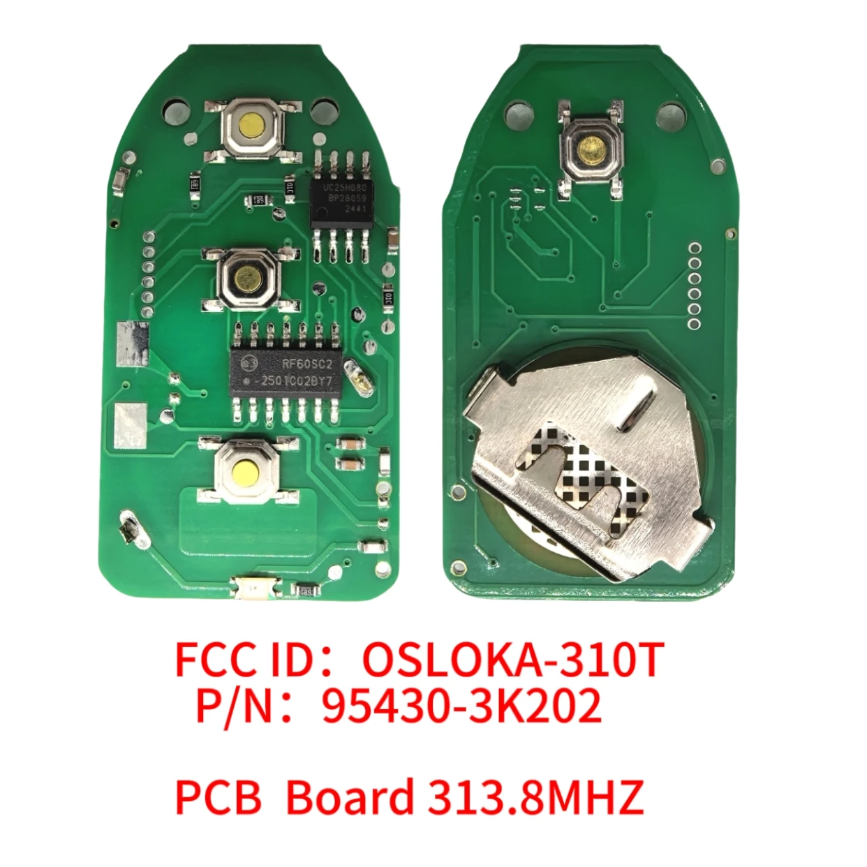 Jingxin Smart Remote Control Car Key For Hyundai Elantra Sonata 2007-2010 For Accent 2011 2012 FCC: OSLOKA-310T 95430-3K202 keys