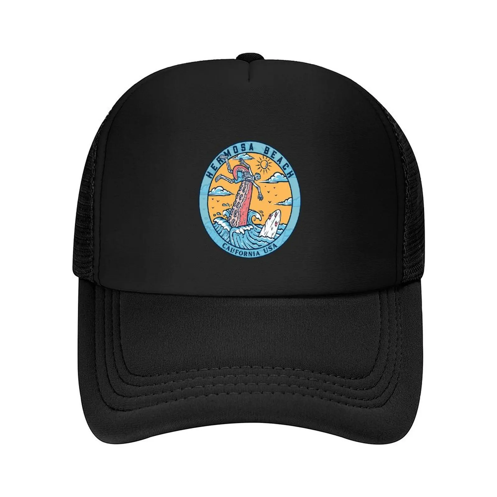 

Hermosa Beach Skeleton Tentacle Baseball Cap Hood Sports Cap Sun Hat For Children Anime Hat Baseball Men Women's