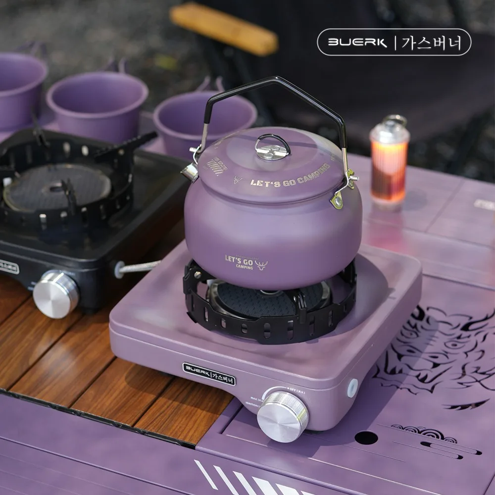 BUERK 8000W Infrared Gas Stove Ultra-light Split Cassette Stove Powerful Direct Flame Gas Burner Head Windproof Pressure-Stable