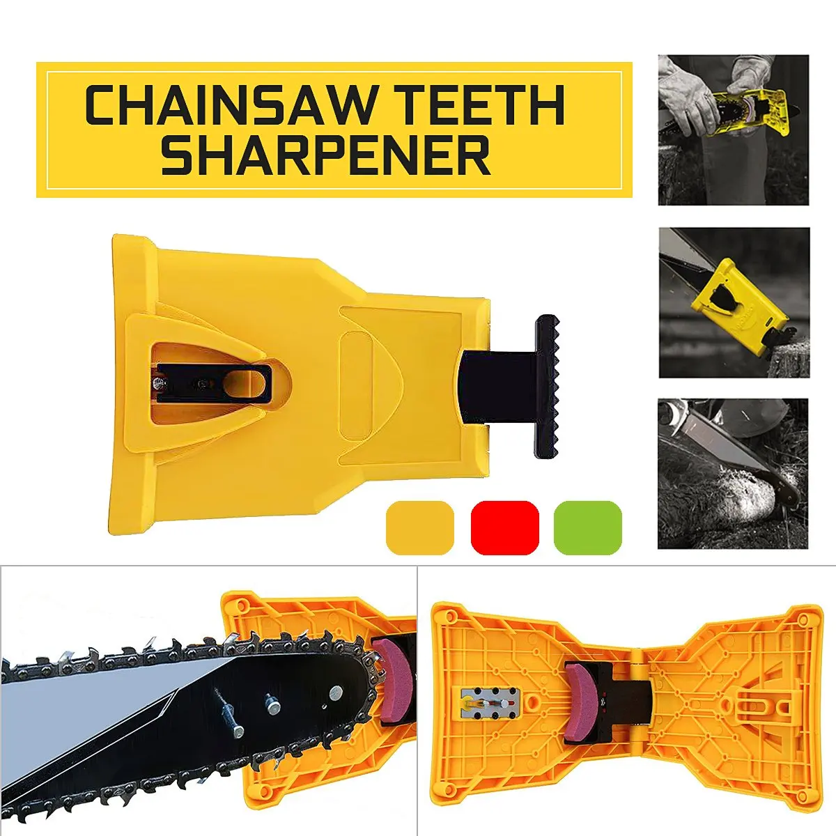 

Chain Saw Serrated Sharpening Tool Oil Stone Chainsaw Chain Stone Grinding Sanding Knife Tool for 14-20 Inch Guide Plate Chain