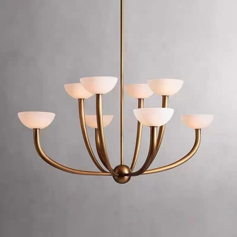 

Новая элегантная подвесная лампа 2026 года из североамериканского мрамора, черная с латунью, с регулируемой яркостью, для отелей и баров