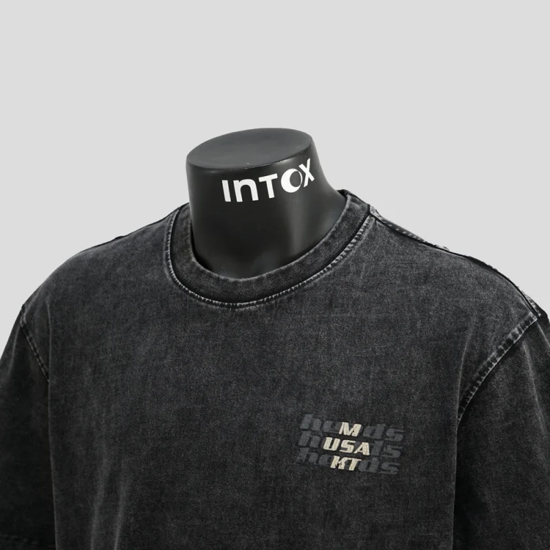 

High street trendy brand short sleeved T-shirt for men's summer street design, loose and casual, versatile and stylish top