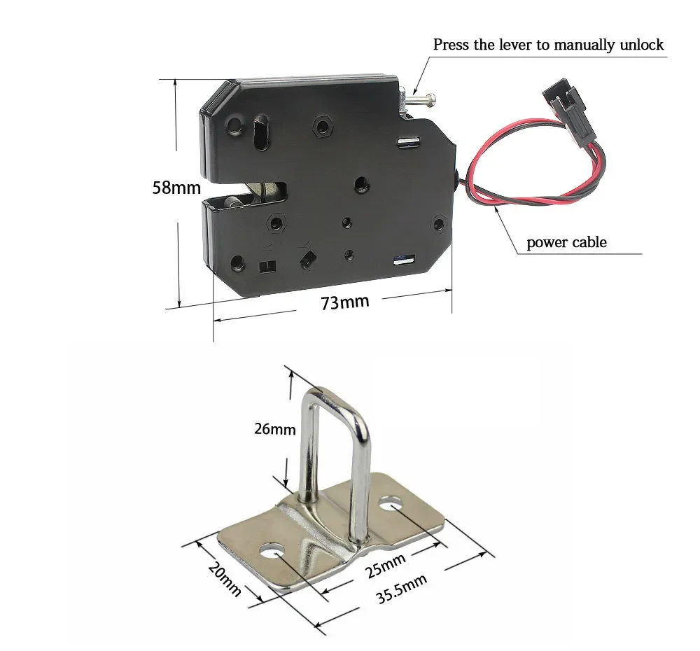12V 60 kg Elektromagnet Schloss