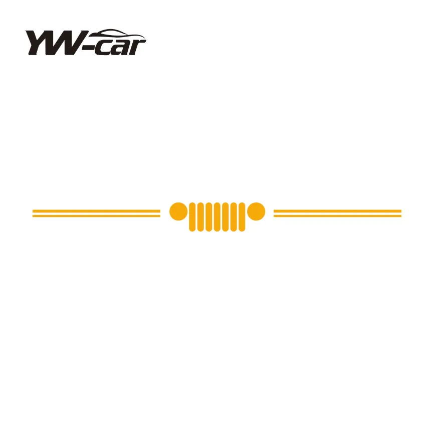 Reflecterende Grill Grafische Vinyl Decal Auto Voorruit Voorruit Raamsticker Voor Jeep Wrangler JK JL Gladiator Renegade
