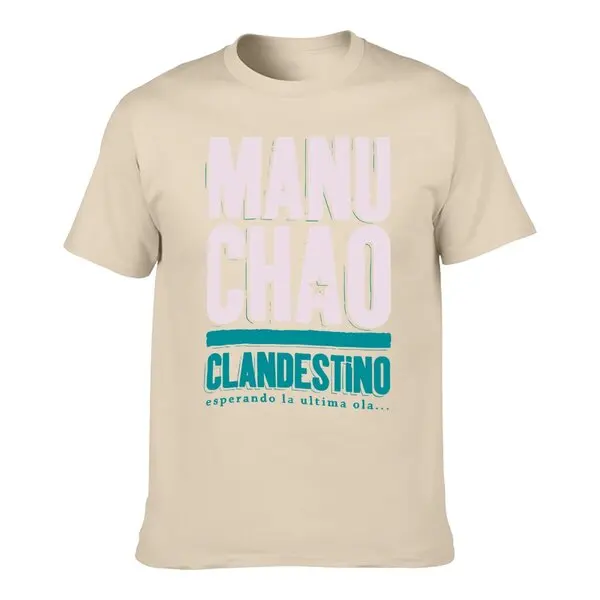 Manu Chao Clandestino Logo Hot Style Casual T-Shirt Father\'S Day Gift Men Women