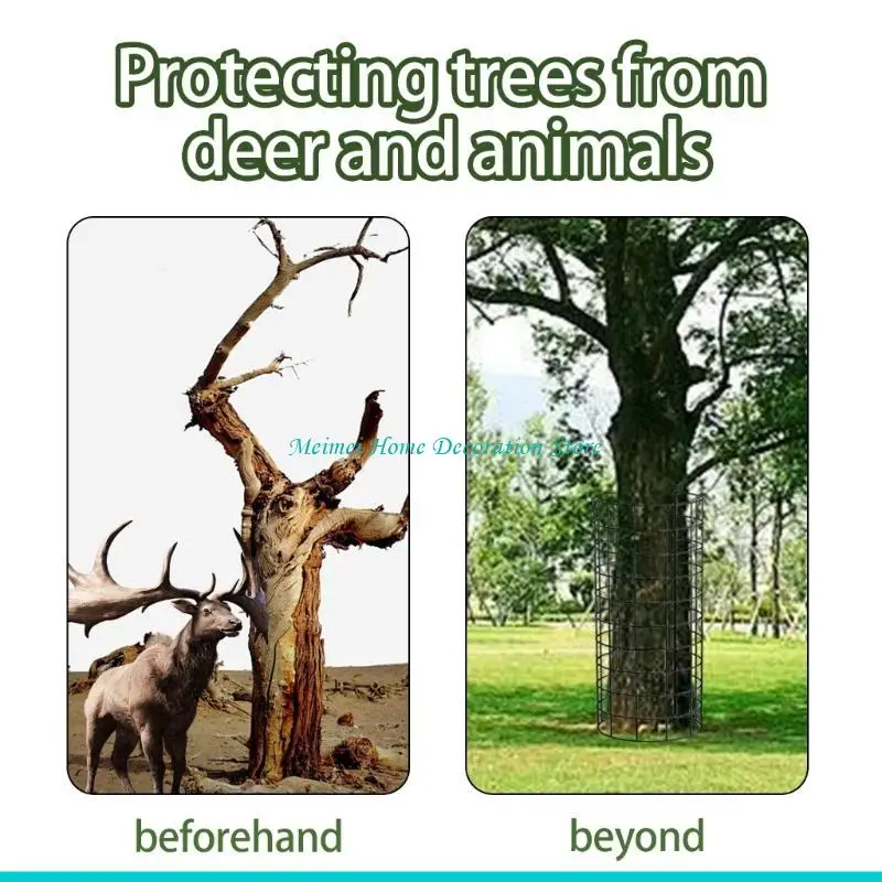 H7BF Plant Guards Protectors Metal Stakes Tree Trunk Protectors Garden Protections
