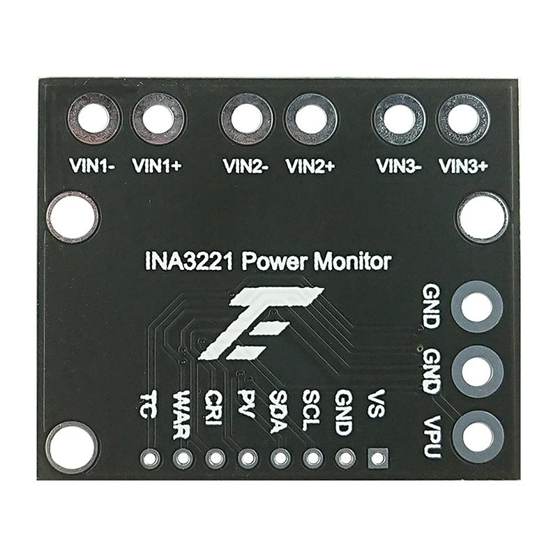 I2C SMBUS INA3221 Triple-Channel Shunt Current Power Supply Voltage Monitor Sensor Board Module Replace INA219 With Pins