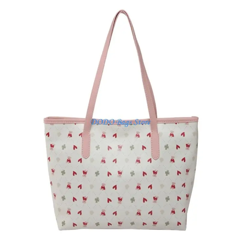 

Fashionable Bows Shoulder Bag Large Capacity Underarm Bags PU Leather Satchel Handbag for Work Travel and Everyday Needs