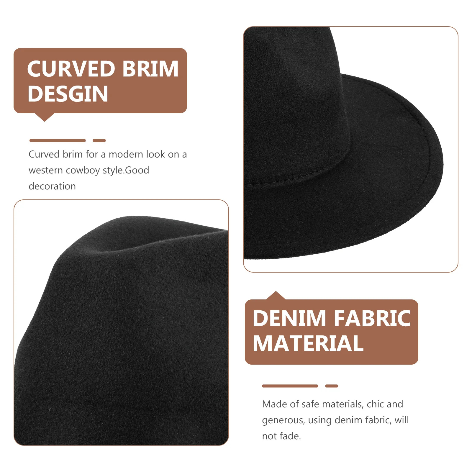 

Western Cowboy Hat Fabric Tassels Miss Hats for Men Lady Wide Brim Outdoor Hat Hair Decoration Women Hair Decor Unisex Cap
