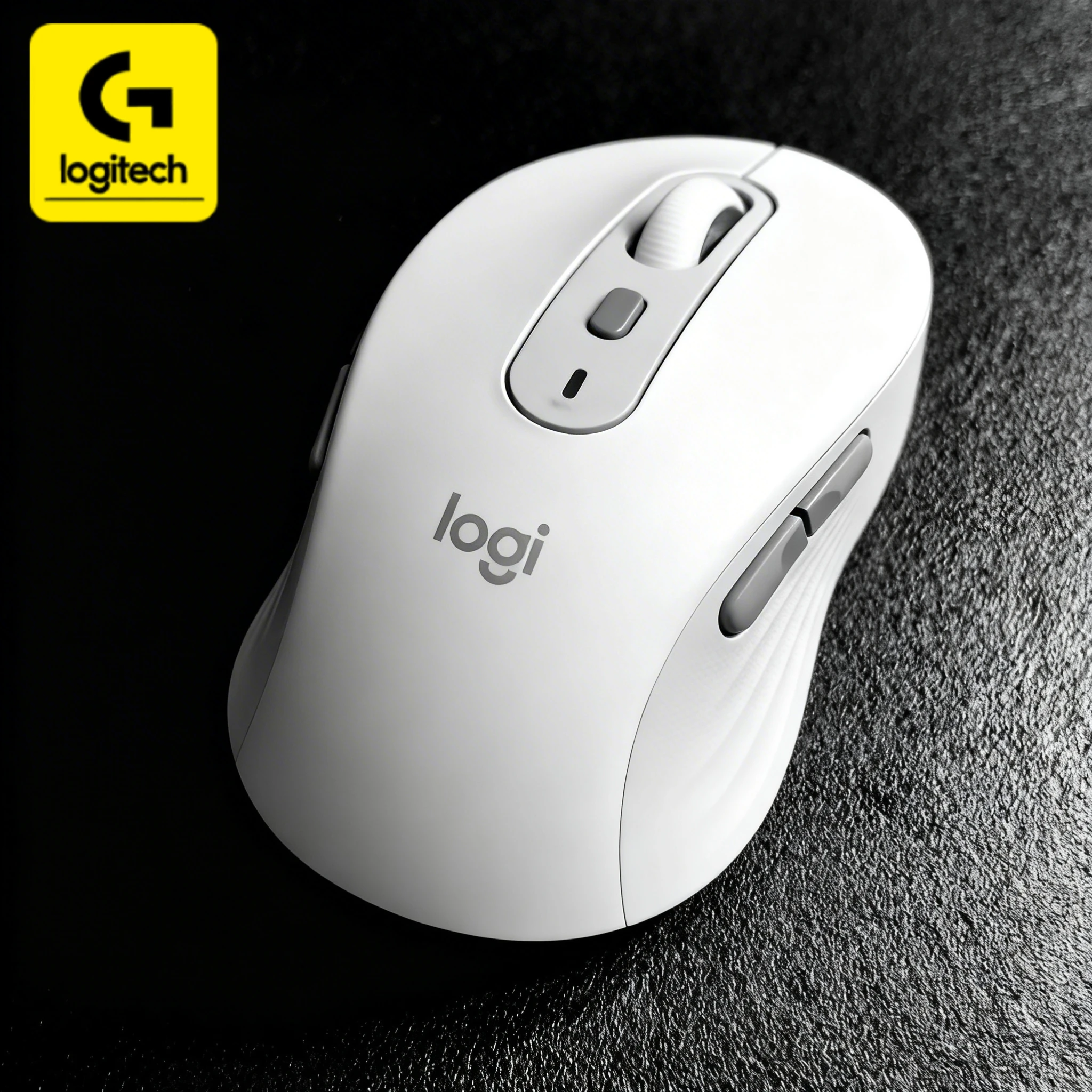 Logitech M750/M650L dual-mode Bluetooth mouse, available in black, white, and pink, offering quiet operation, efficient clicks