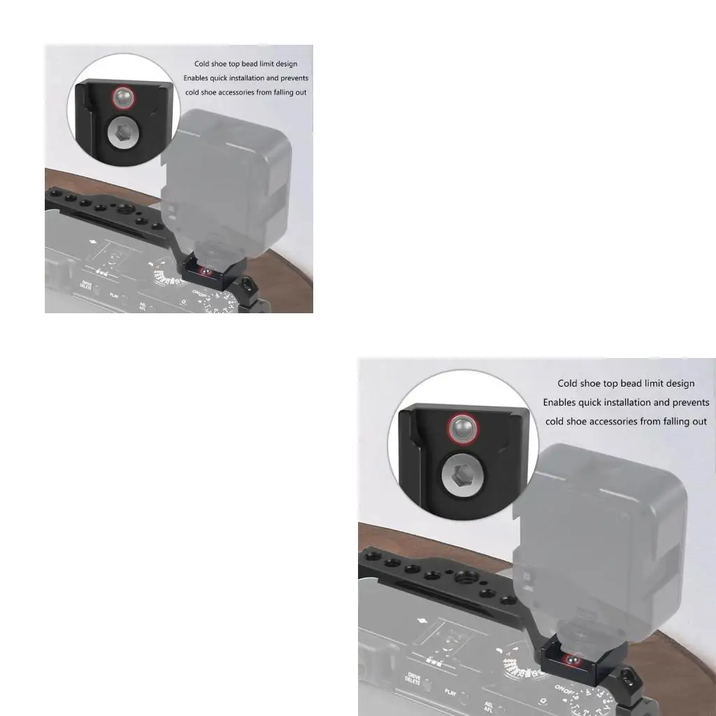 1/4 Screw Hole Cold Shoe Mount Adapter Base for Camera Flash Light Microphone