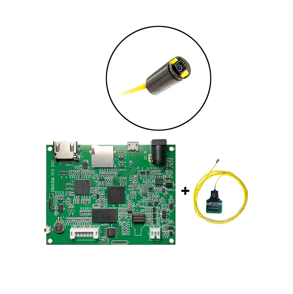 

2.2mm diameter OV6946 160 Kpixel sensor medical endoscope camera module two led with HD scope Interface bac