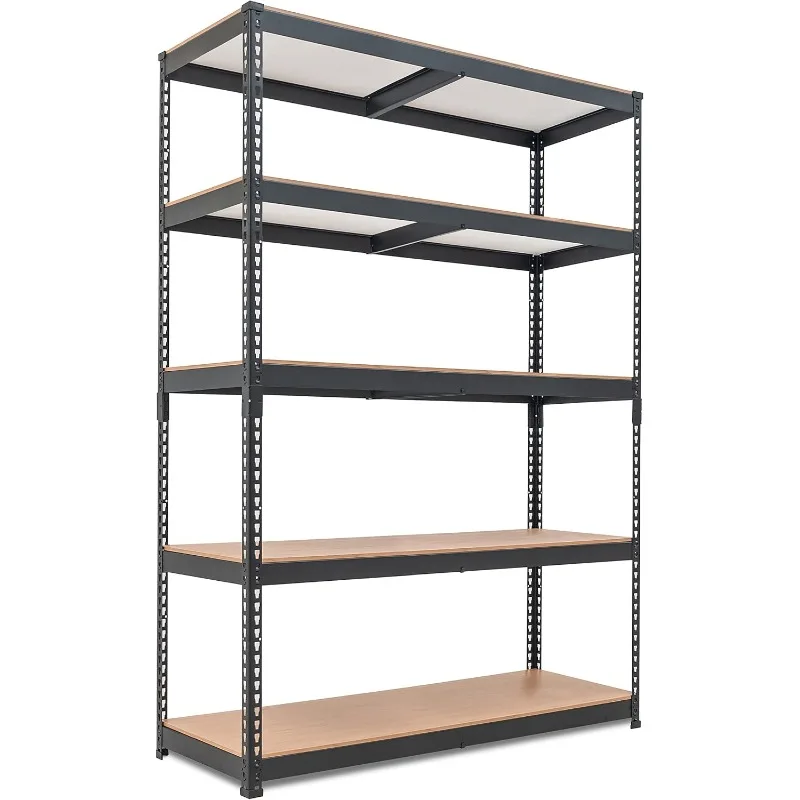 

5 Tier Laminated Heavy Duty Garage Storage Adjustable Metal Shelving Unit Utility Rack Shelves Organization Multipurpose Shelf