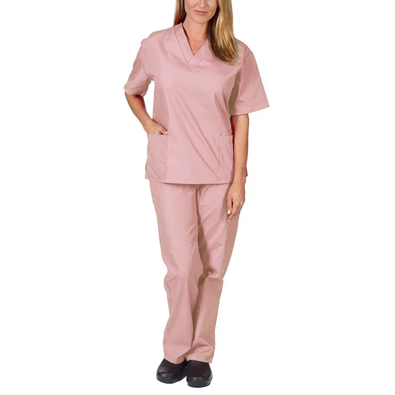 Unisex Medical Uniforms Men Women Nursing Clothes Beauty Costume Nurse Scrubs Sets Doctor Dentist Workwear Clinical Tops Pants