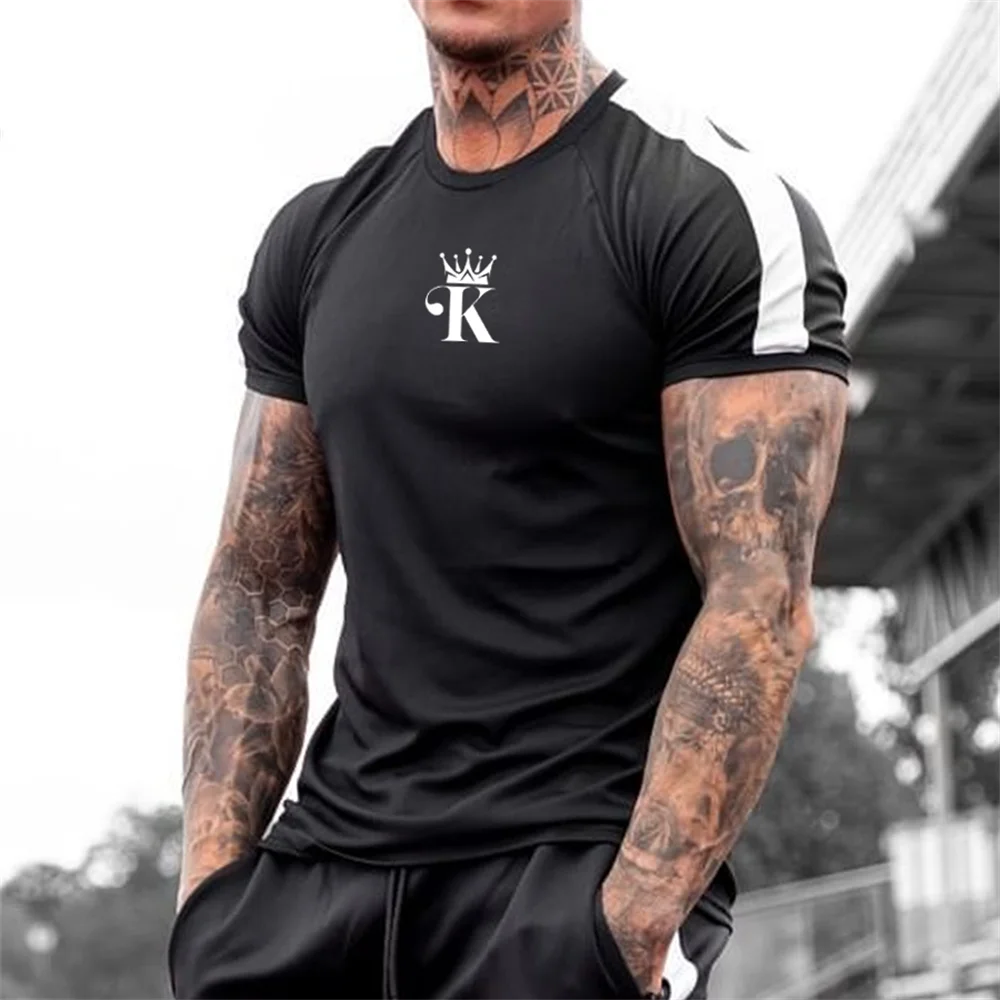 

Футболка большого размера 2025 года, мужская футболка, летняя мужская рубашка в уличном стиле с круглым вырезом, модная рубашка в покер с коротким рукавом и принтом в полоску зебры