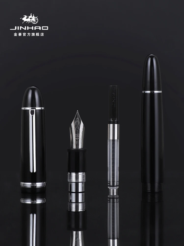 

Перьевая ручка Jinhao X159 с наконечником 40 мм, профессиональная деловая ручка EF/F/M, гигантская винтовая крышка и пластиковый зажим, гладкое иридиевое наконечник для письма