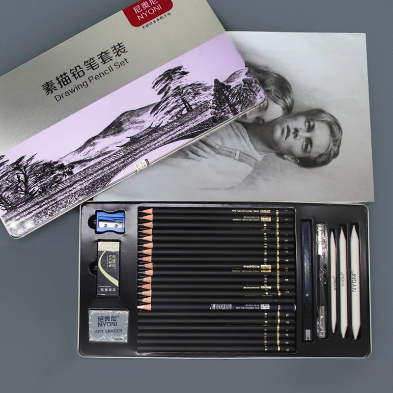 29 Pcs Sketch Penci… - image