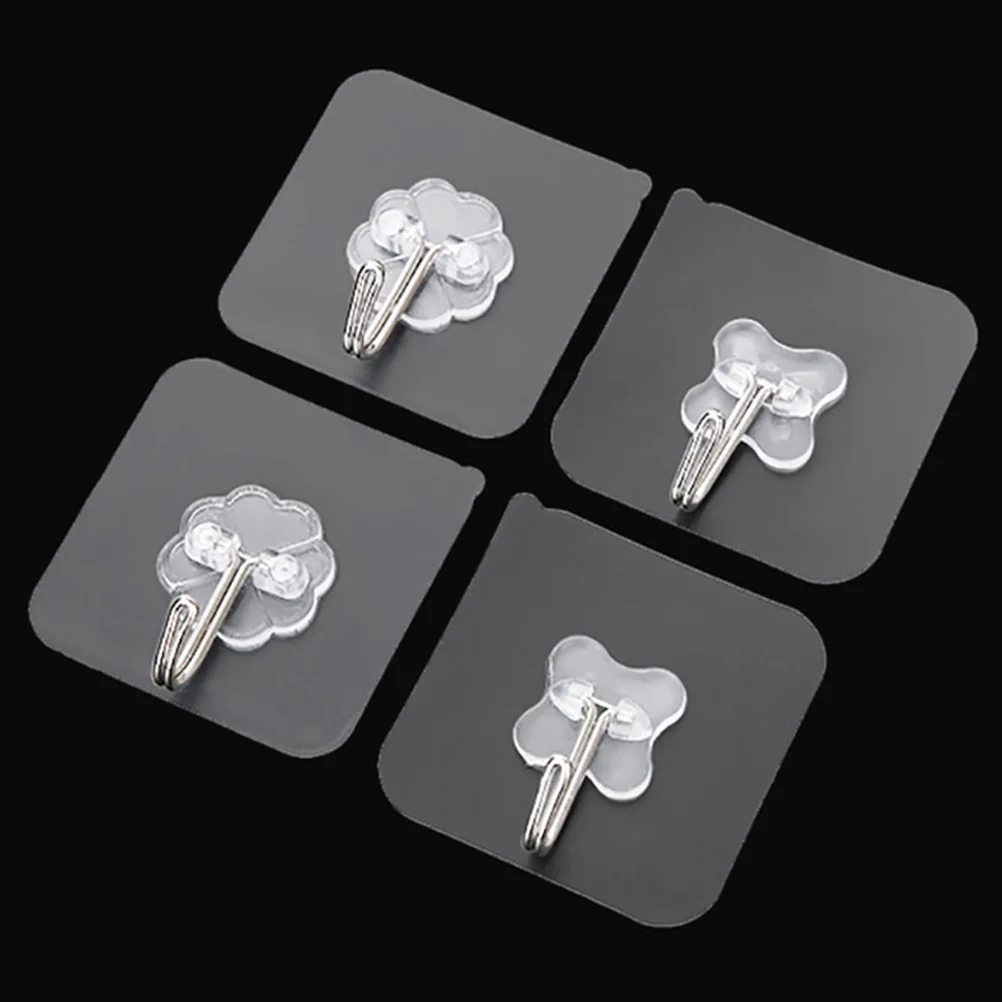 

8 Pcs Suction Cup Hooks Home Wall Self-adhesive Waterproof No Punching Bathroom