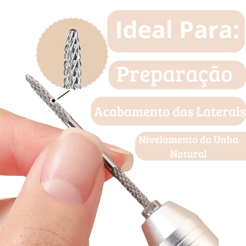 Kit de 3 forets professionnels en tungstène, pour Gel, porcelaine, Nail Art, aiguille conique, nivellement, finition, mouvement de Gel