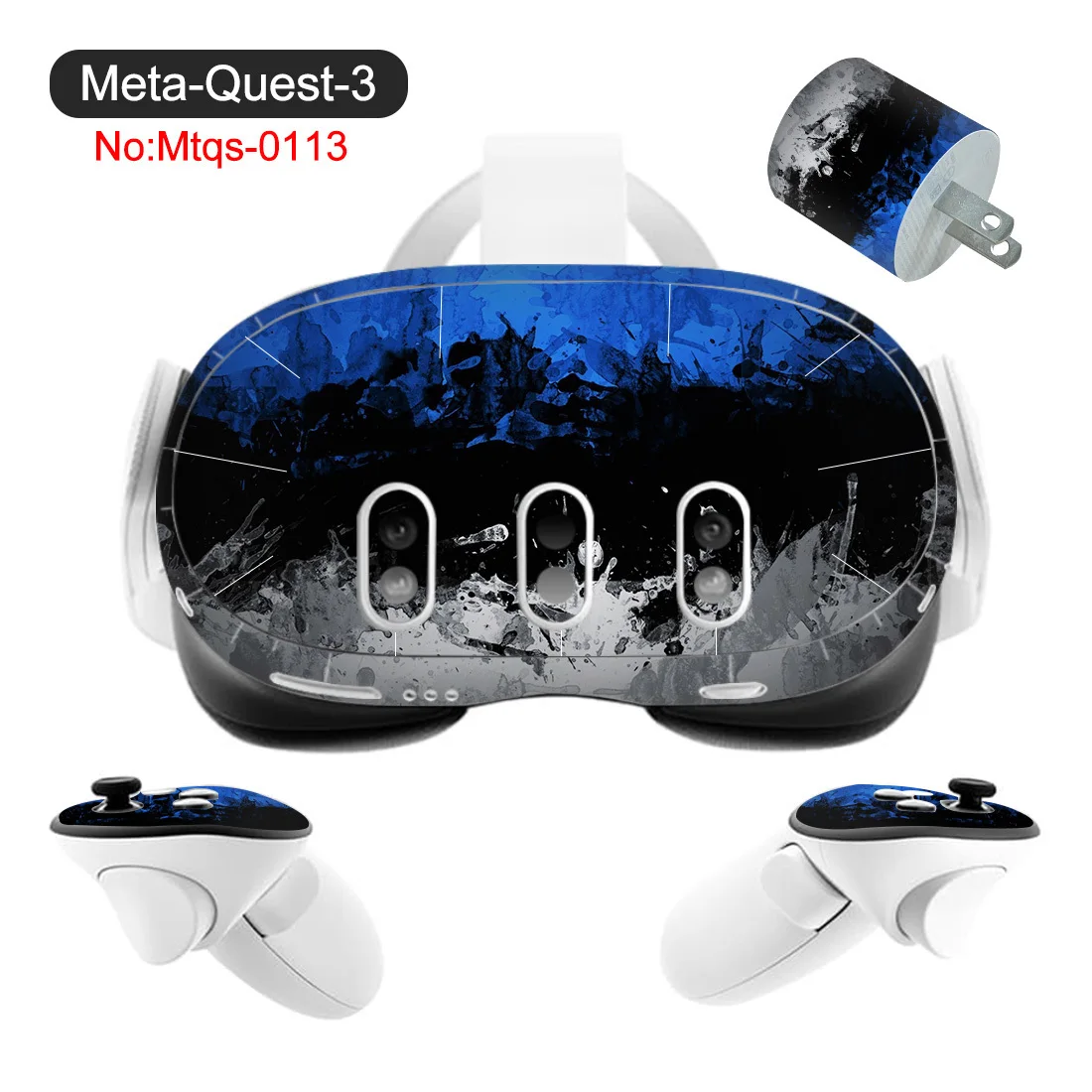 لملصقات Meta Quest 3، غطاء حماية جلدي، مجموعة كاملة من تصميم التفاف DIY