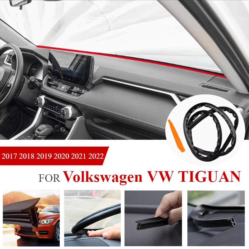 For Volkswagen VW TIGUAN 2017 2018 2019 2020 2021 2022 Car Central Control Dashboard Sealing Strips Soundproof Tape Accessories